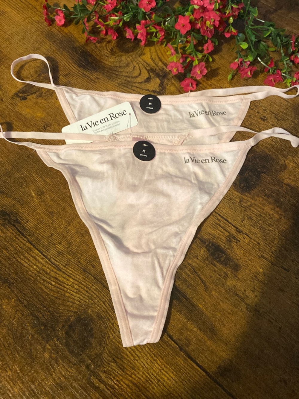 2 Light Pink- String Thong-NWT!